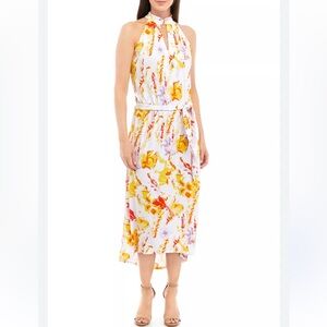 The Limited Yellow and Red Abstract‎ Dress medium